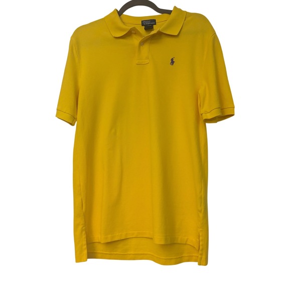 Polo Ralph Lauren Other - Polo Ralph Lauren Mens XL Yellow Short Sleeve Pique Polo Shirt Purple Pony Logo